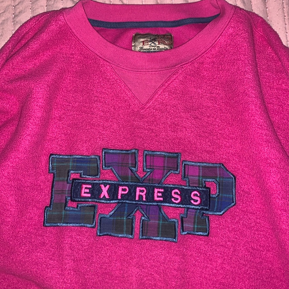 Vintage Express Embroidered Crewneck Sweater